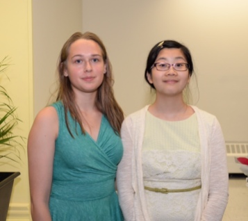 Rachel Thornton and Jenny Yeung, Scholarship Winners 2018